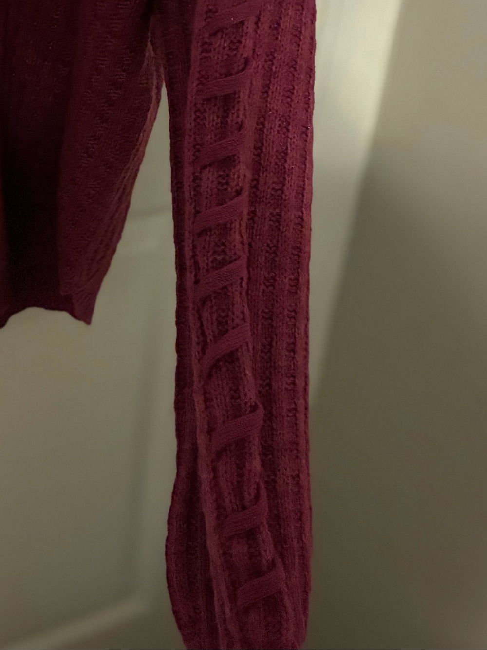 NWT Democracy Ribbed Mock Neck Sweater in Raspberry - Picture 3 of 3